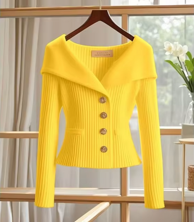 Lily | Ribbed Button Sweater