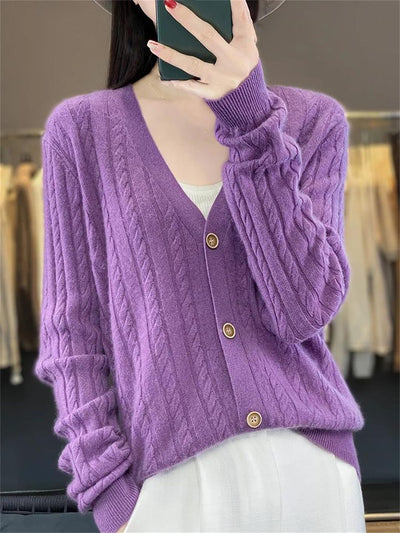 Mabel’s | Twisted V‑Cardigan